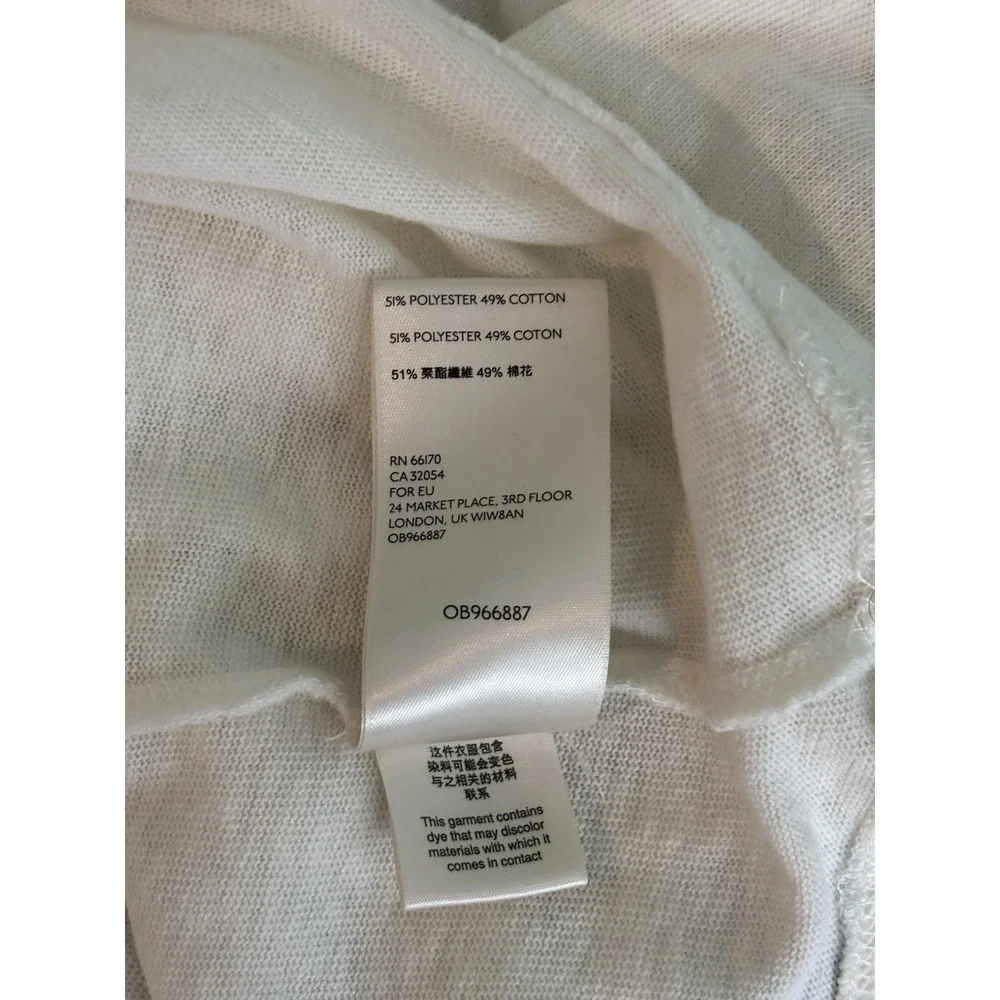 Free People Ivy T-shirt Women's Medium White Short Sleeve Soft Tee We The Free